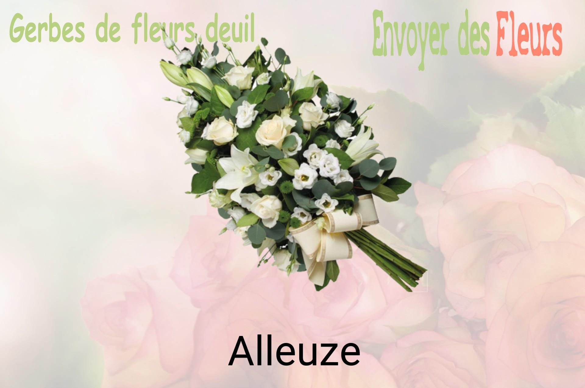 Gerbe de fleurs de deuil livrée à Alleuze